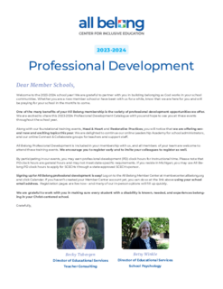 Professional Development Catalogue 2023-2024
